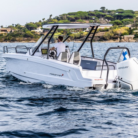 AXOPAR 25 CROSS TOP + MOTORE 200 MERCURY NERO